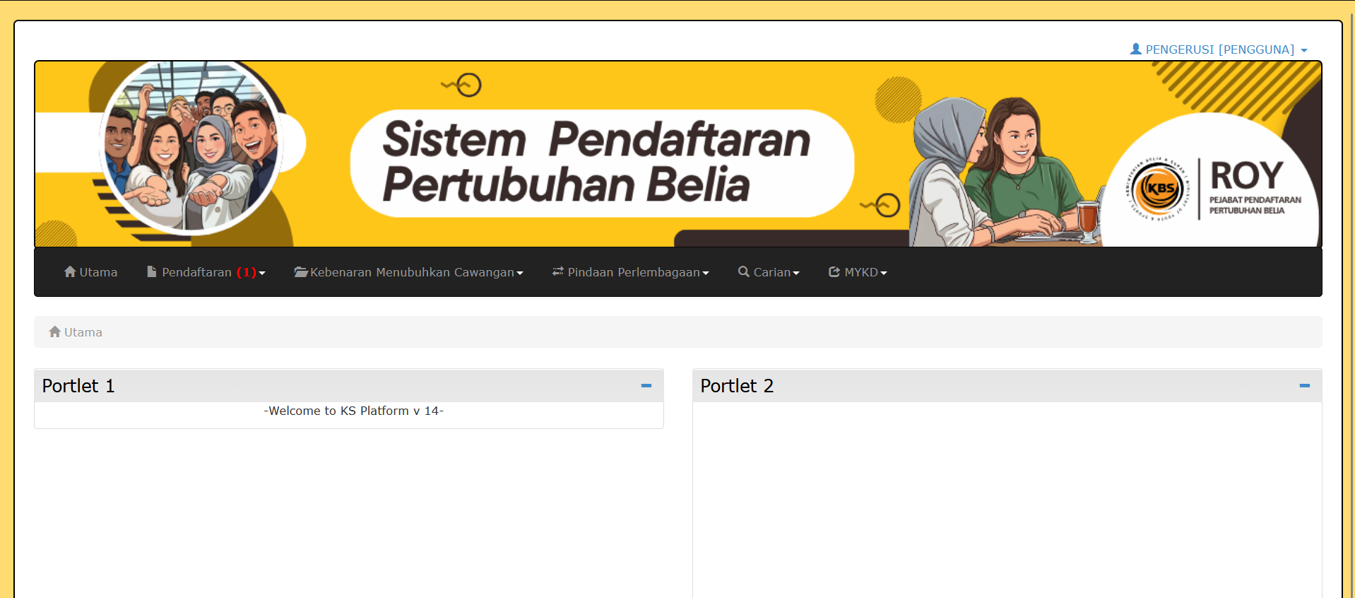 Dashboard Pengerusi
