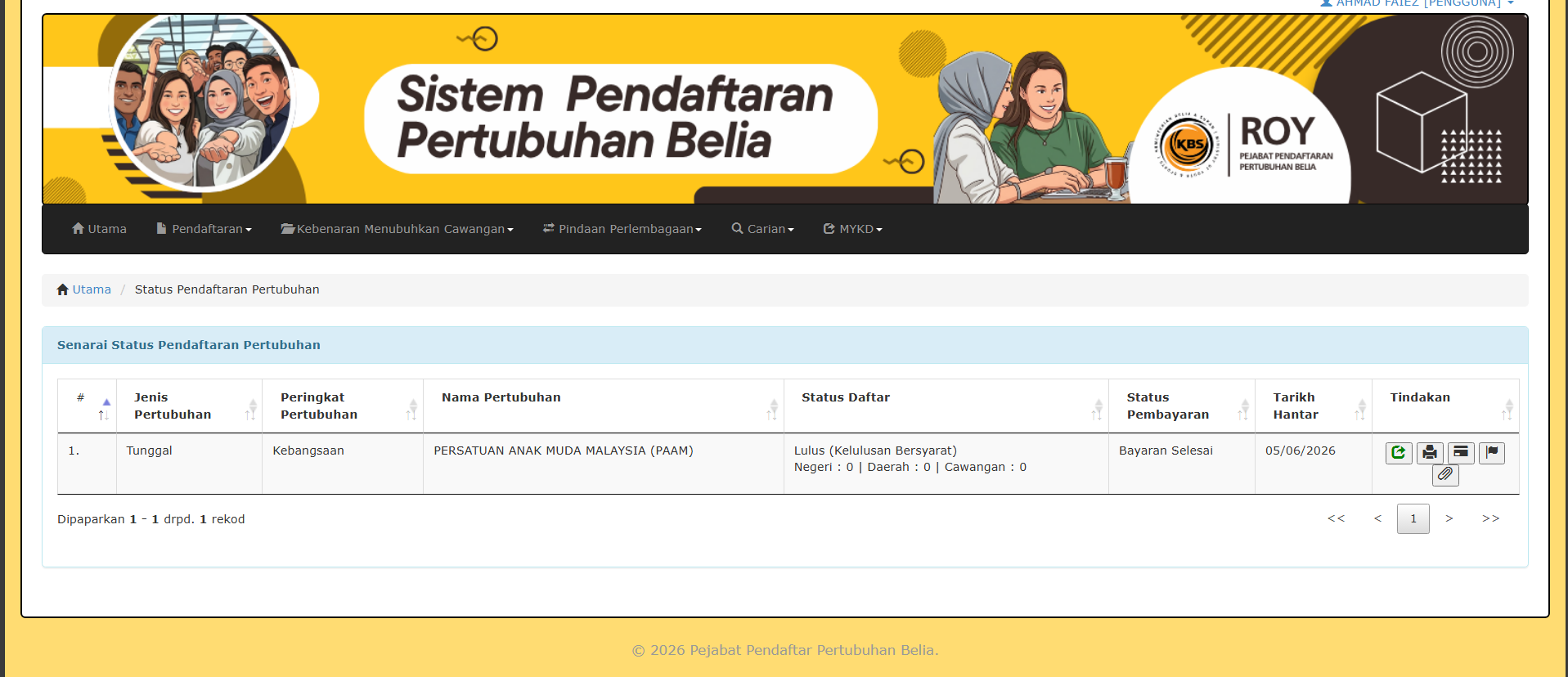 Skrin Lulus Bersyarat